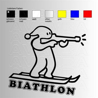 Biathlonmaskottchen  Aufkleber / Sticker