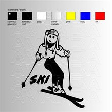Ski Alpin Girl  Aufkleber / Sticker