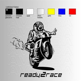 Motorrad ready2race Aufkleber / Sticker - AVAMBA SHOP - die schönsten