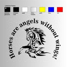 Horses are angels without wings  Aufkleber / Sticker