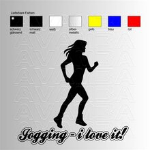 Jogging Girl Aufkleber/ Sticker