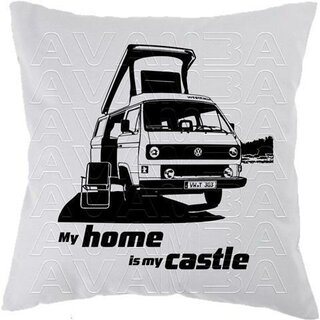 T3 Westfalia Joker My home is my castle Car-Art-Kissen / Car-Art-Pillow
