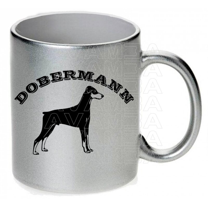 Kaffeetasse Dobermann- Keramiktasse Hund Dog-Funtasse