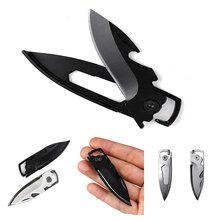 Schlüsselbund Messer Edelstahl schwarz / Keychain Knife...