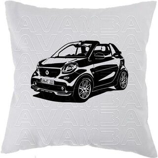 Smart Fortwo Cabrio (ab 2016)  Car-Art-Kissen / Car-Art-Pillow