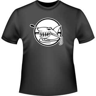 Eishockey Hai T-Shirt/Kapuzensweat (Hoodie)