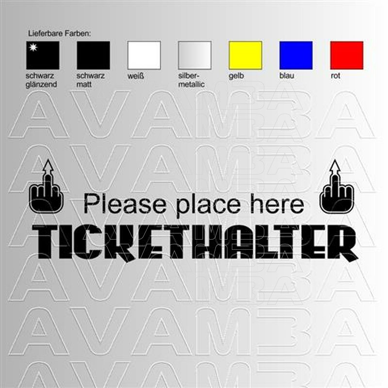 Tickethalter (Pfeile nach oben) Sticker Aufkleber Autoaufkleber - AVA