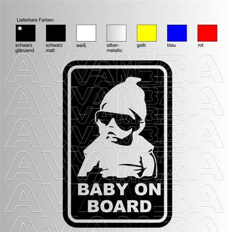 Baby on board Sticker Aufkleber Autoaufkleber - AVAMBA SHOP - die sch