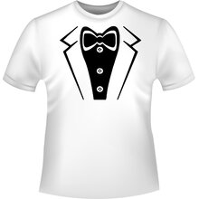 Anzug - Fliegen - T-Shirt  No2