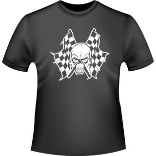 Schdel/Totenkopf Shirt Skull with Racingflags