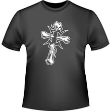 Schädel/Totenkopf Shirt Bones Cross Knochenkreuz
