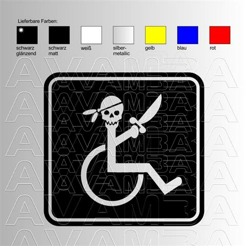 Rolli Wheelchair Rollstuhlfahrer Sticker - AVAMBA SHOP - die schönste