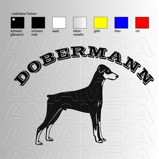 Aufkleber Dobermann, stehend