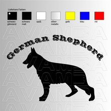 Aufkleber Schäferhund - German Shepherd