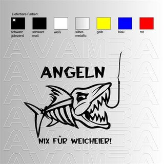 Angeln - Nix für Weicheier Aufkleber Sticker