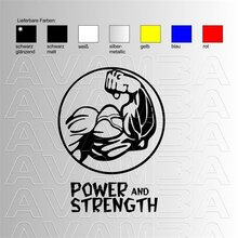Body Building Power and Strength Aufkleber Sticker